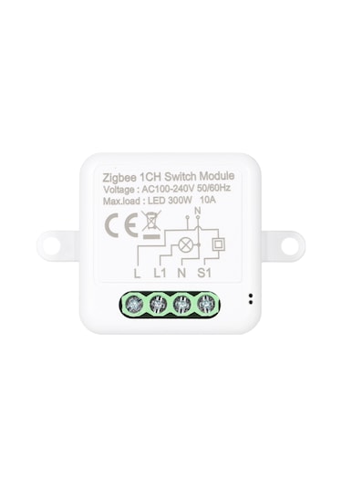 Zigbee 1ch Mini Röle Modülü Akıllı Ev Anahtarı Beyaz