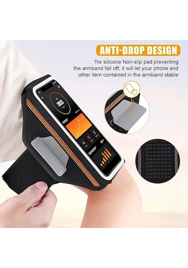 Willowhaven Siyah 3d Tasarımlı Koşu Telefon Kolluğu 6.9 İnçe Kadar Telefonlar İçin Kulaklık Cebi