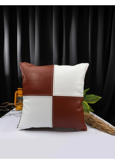 Premium Dekoratif Taba Beyaz Deri Kırlent Kılıfı/ev Ve Ofis Için Gerçek Deri 45x45cm Kırlent Kılıfı Çok Renkli