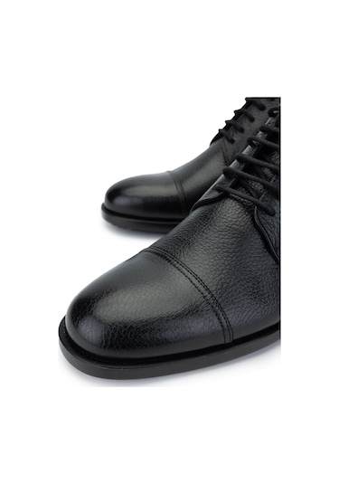 Tamer Tanca Erkek Hakiki Deri Siyah Deri Klasik Bot 01 2073 Erk Bot Sk24-25 Sıyah Dr Siyah Deri