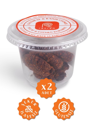 Recrea Glutensiz Yulaflı ve Üzümlü Kurabiye 2'li