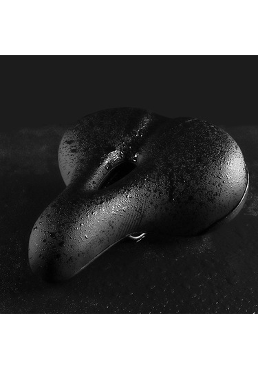 Ebitda West Bıkıng Yansıtıcı Bisiklet Yastığı - Kalın, Şok Emici, Rahat Dağ Bisikleti Sele Siyah Siyah