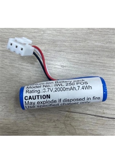 Efcell Iwl250 3.7 Volt 2000mah 18650 Lityum Lı-ıon Pos Cihazı Terminal Pili 12x7mm 3 Pin Soketli