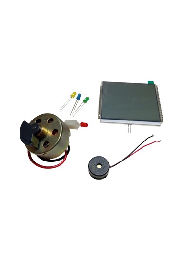 Elektrik Üreten Dinamo Motor Parmak İle Çevrilebilen Led, Panel Ve Buzzer Çalıştıran Hobi Deney Seti