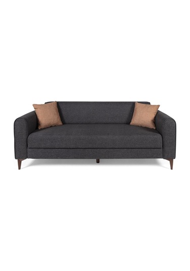 Ferranti Yataklı Sandıklı Üçlü Kanepe Antrasit Antrasit