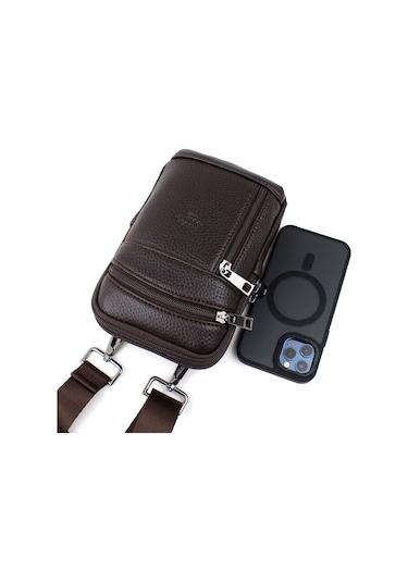 K.rengi Erkek Çanta Omuz Askılı Çanta Postacı Erkek Omuz Çantası Kahverengi