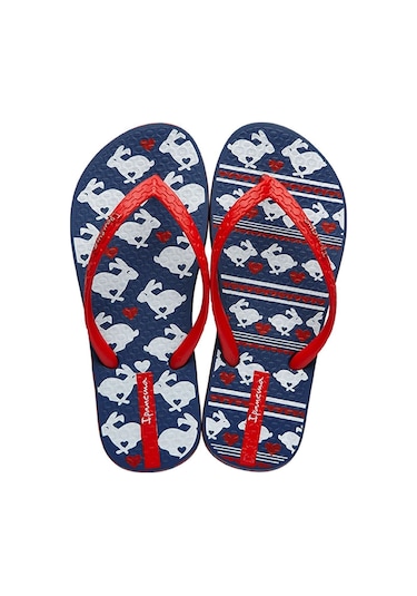 İpanema Unique II Çocuk Parmak Arası Terlik Mavi Kırmızı 25/36 D0536-RB Kırmızı - Mavi