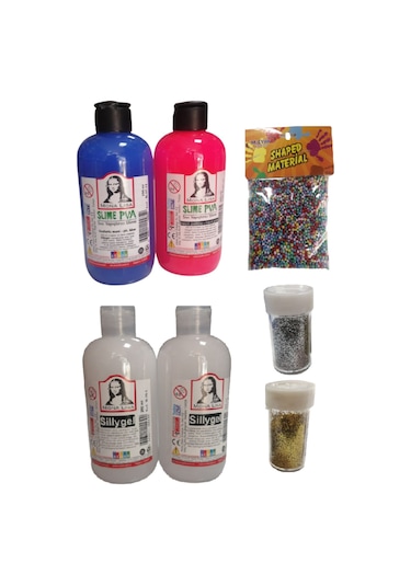 Slime Slaym Yapma Seti 250Ml 4 Adet + Toz Sim 2 Adet + Köpük N11.151