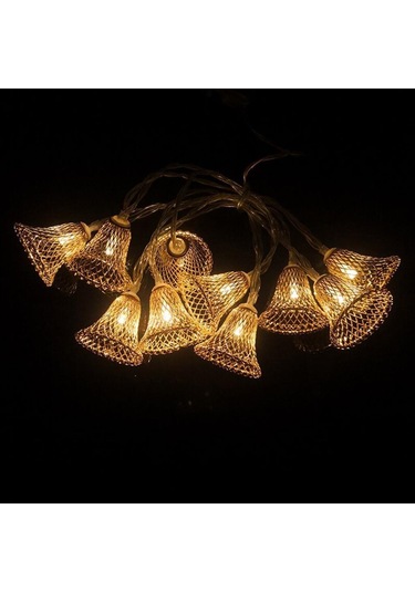 Parti Ve Özel Gün Asyonu Çan Şeklinde Metal Şerit Led Işık Siyah