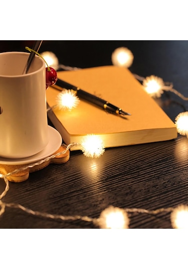 Technosmart Solar 50 Ledli 7 Metre Güneş Enerjili Ponpon Bahçe Ay Çok Renkli