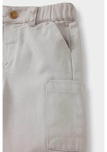 Defacto Esnek Bantlı Paça Gabardin Gri Erkek Bebek Pantolon F5129a5/gr470 Gri