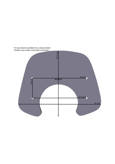 ABV Arora Cappucino Füme Ön Cam 33.5 x 45 CM + Bağlantı Ekipmanı