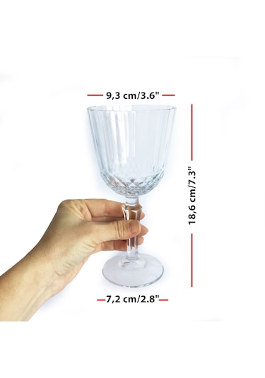 Paşabahçe Diony Ayaklı Büyük Boy Kadeh Bardak 3 Adet 440230