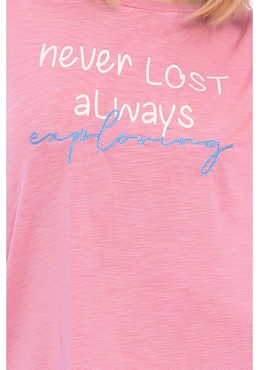 Arnetta Never Lost  Retro Pembe Bol Kesim Kadın Pijama Takımı