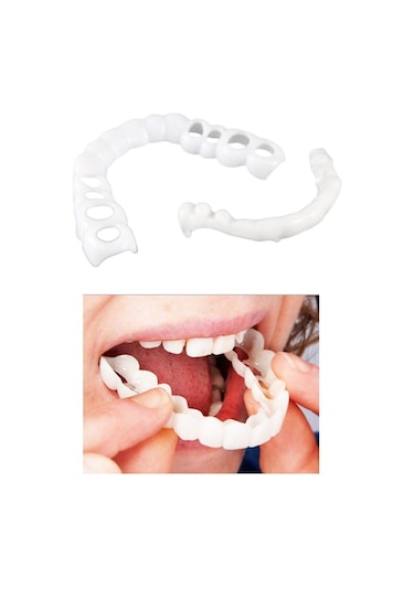 Suntek Silikon Üst/alt Takma Diş Kaplamaları Protez Sahte Üst