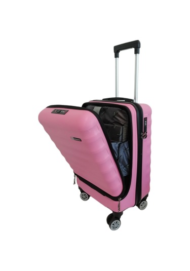 Vegmann Wave Laptop Bölmeli Pembe Kabin Boy Valiz Pembe