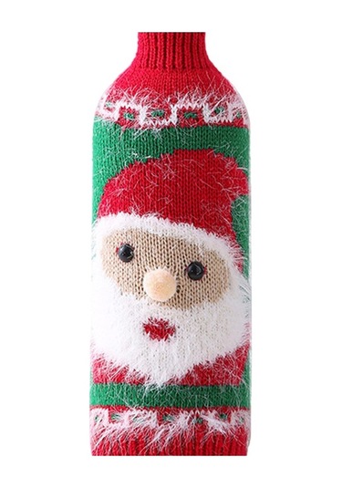 Pazly Yılbaşı Yapımı Suntek Şişesi Şarap Noel-baba Kapağı, El Bg