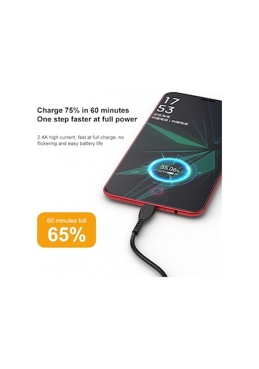 Awei Cl-115m 1m 2.4a Usb İle Mikro Usb Şarj Kablosu