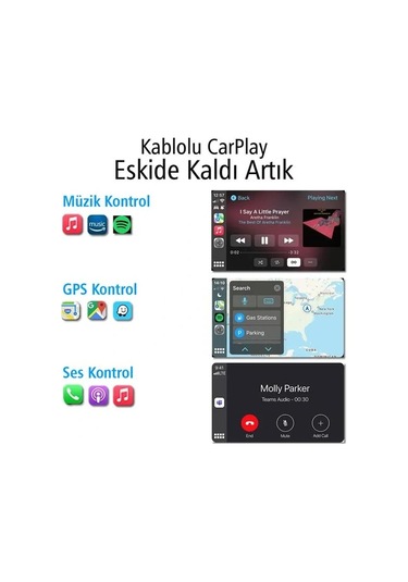 Powermaster Pm-24508 Wireless Kablosuz Apple İphone Carplay Ekran Yansıtma Versiyon 4.0