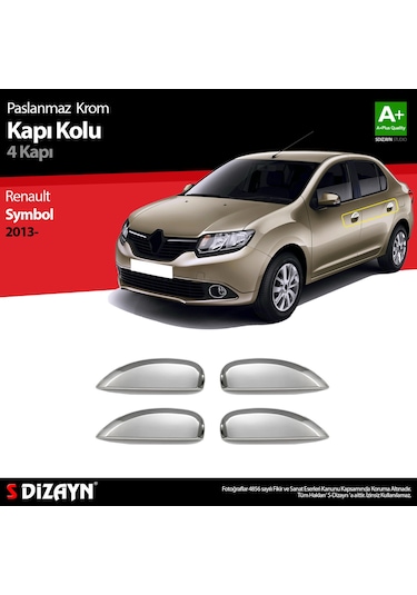 S-Dizayn Renault Symbol 3 Krom Kapı Kolu 4 Kapı 2013 Üzeri