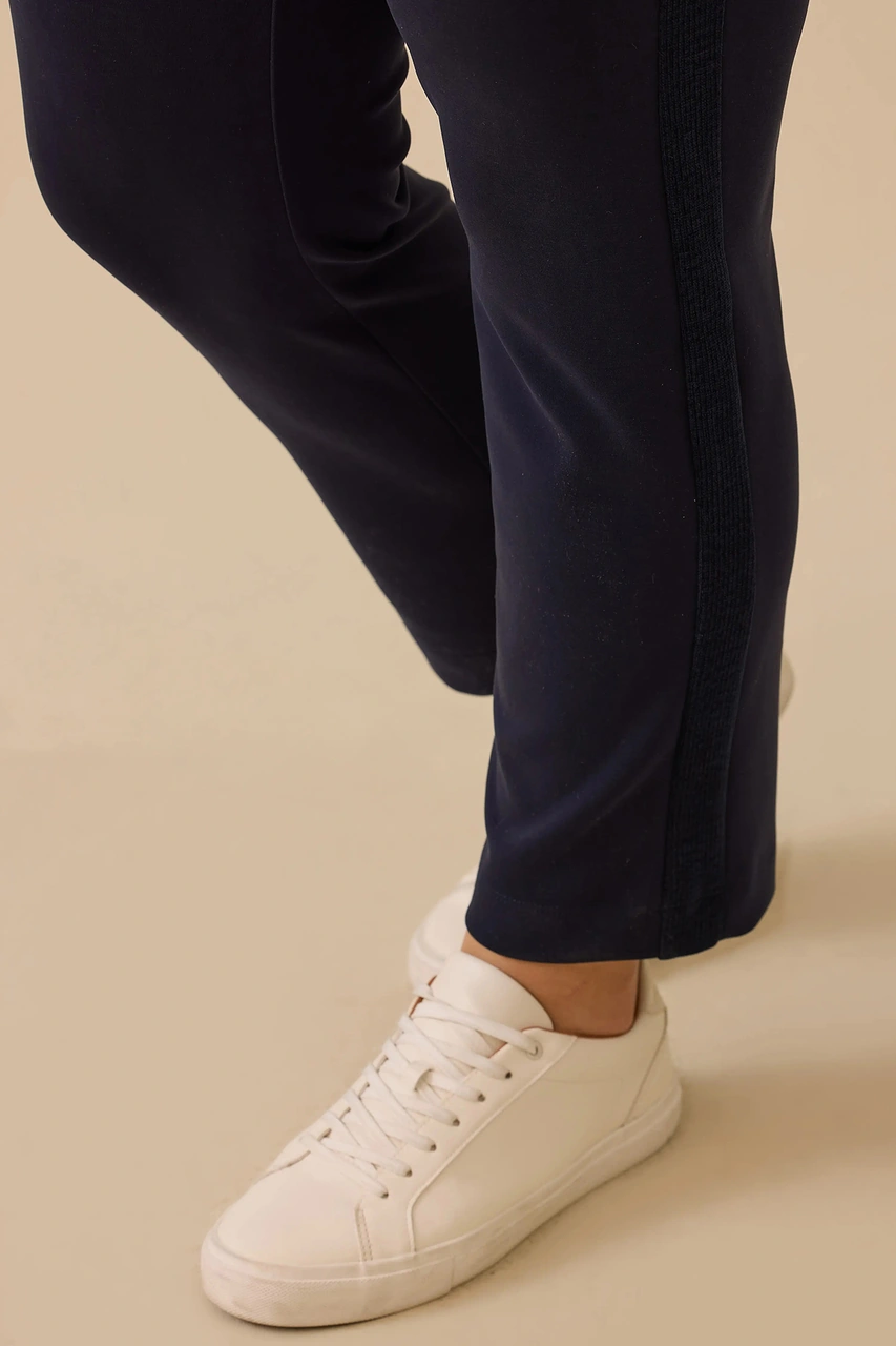 Galaxi Kadın Büyük Beden Elastik Bel Cepli Pantolon 4021 Lacivert Lacivert