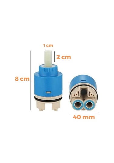 Batarya Kartuşu 40 Mm Ayaklı Aç Kapa Musluk Çeşme Kartuşu