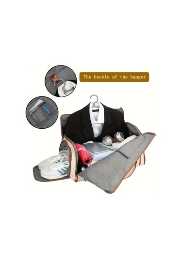 Elmpaly Siyah Çok Amaçlı Büyük Kapasiteli Seyahat Çantası Kuru Ve Islak Bölmeli Sırt Çantası Siyah