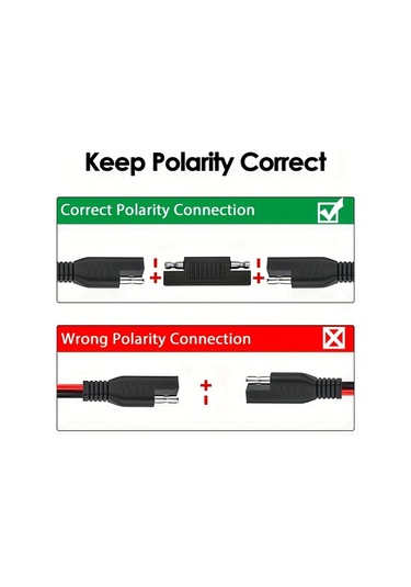 Meridiangoods 1 Parça 16awg Sae Uzatma Y Splitter Bağlantı Kablosu 1e 3 Seçenek Güç Konnektörü 60cm