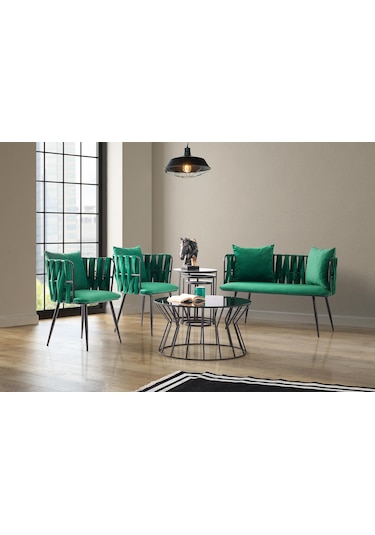 Erezogullari_Mobilya Modern Bekleme Odası Ofis Oturma Grubu Mobilyası (2+1+1)