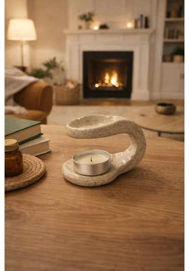 Cogo Seramik El Yapımı Stoneware Seramik Buhurdanlık Minimal Tasarım