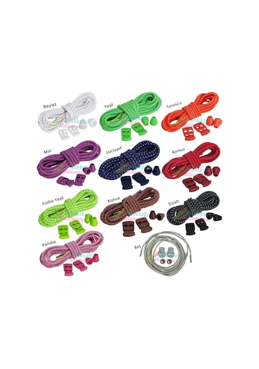 Akıllı Kilitli Elastik Ayakkabı Bağcık 100 CM Video Tanıtımlı