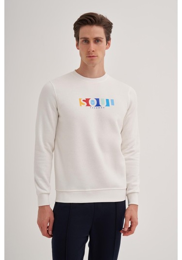 Cazador 3 İplik Şardonlu Sweatshirt 5161 Beyaz Beyaz