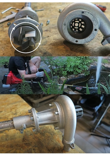 Ablacks Benzinli Sırt Tırpan + Toprak Çapalama Aparatı 2 Adet Çapa + Su Pompası Aparatı