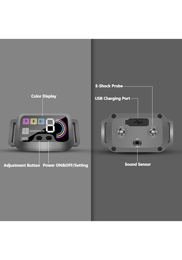 Geeksen Köpek Eğitim Cihazı Köpekler İçin Havlama Tasması Renkli Ekran Akıllı Köpek