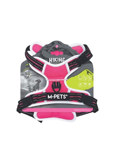 M-pets Hıkıng Reflektörlü Soft Köpek Göğüs Tasması Pembe L Pembe