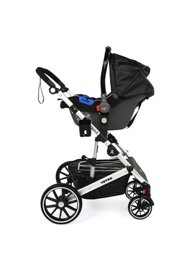 Ultra Lüx Capsule Egg Travel Sistem Bebek Arabası Siyah Silver