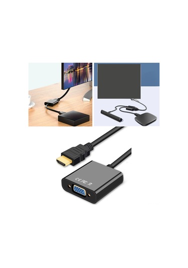 Yifomall Hdmı'den Vga'ya Altın Kaplama Full Hd 1080p Dönüştürücü - Plug & Play