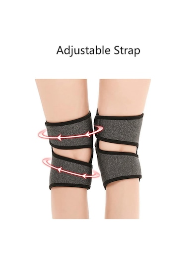 Wezone 2'li Paket Kendinden Isıtmalı Manyetik Dizlik - Kan Dolaşımını Artırır Ve Ağrıları Azaltır Siyah