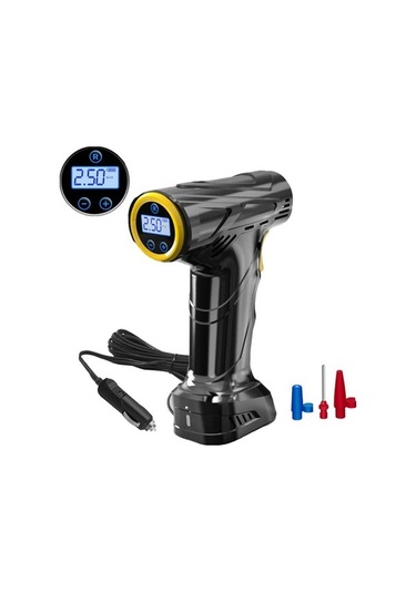 Artfulabode Taşınabilir Şişirme Pompası, Motosiklet Led Lastik Kompresörü: Işık Hava Göstergeli Geeroyoo Bisiklet Basınç Araç 120w & - Nu