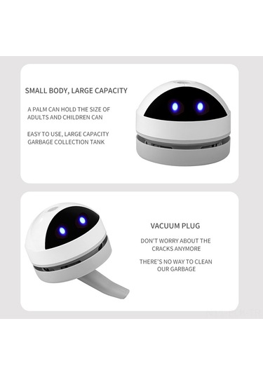 Xindoker M19 El Tipi Masaüstü Süpürgesi: Şarjlı, Taşınabilir, Gümüş Kırıntıları Temizleyici, Dahili Li-poly Batarya