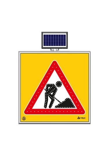 SOLAR LED'Lİ YOL BAKIM LEVHASI(100x100cm)