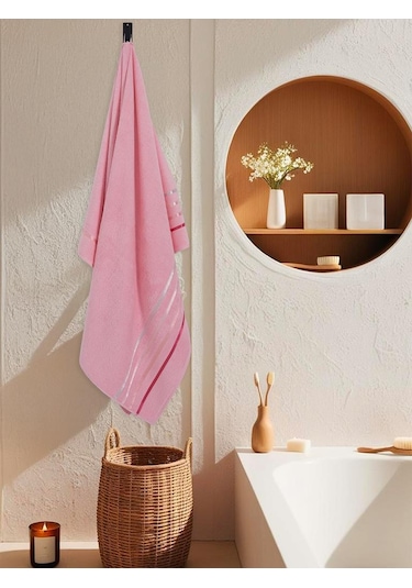 Banyo Havlusu Tekli Pamuk Bale Pembe