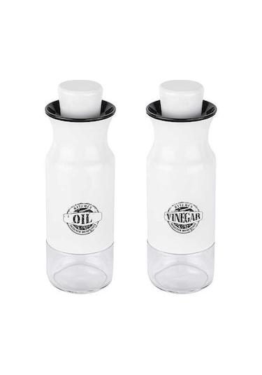 Tantitoni 2li Cam Beyaz Yazılı Yağlık Sirkelik Seti Beyaz