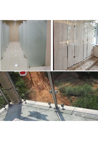 Sones 304 Paslanmaz Çelik Cam Balık Ağzı Destek Çubuğu Sabitleme Klipsi 14x100mm Çubukla, Özellikler: Xl