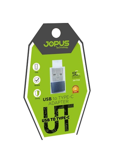 JOPUS   Usb To Type C Adapter  Sarj Çevirici Aparat JO-TY04 Siyah