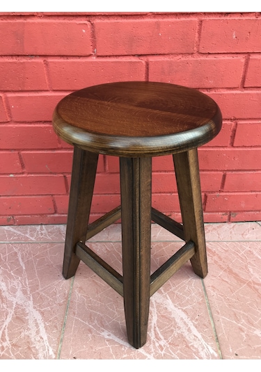 45 Cm Gürgen Ağacı Fırınlanmış Özel Kalite Bar Taburesi Tabure