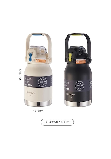 Shotay Çelik Termos Matara Phone Holder 1000ml Somon