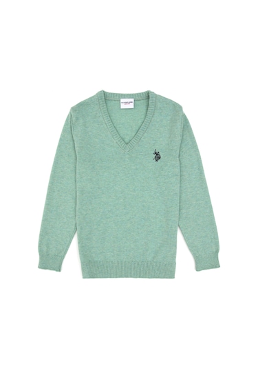 U.s. Polo Assn. Kız Çocuk Kazak /triko 50316777-vr115 Su Yesılı Melanj