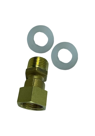 Trendooze Homyl Tam Pirinç Erkek-x Dişi Dişli Adaptör, Düz Uyumlu Tarif Edildiği Gibi