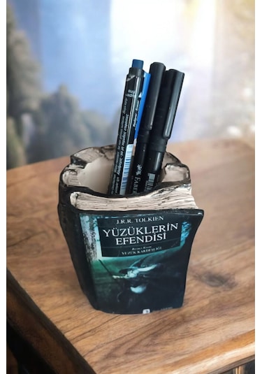 Yüzüklerin Efendisi Yüzük Kardeşliği Kitabı Şeklinde Kalemlik